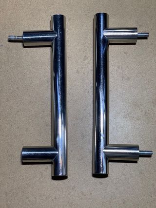 2 manetas puestas cromadas