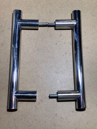 2 manetas puestas cromadas