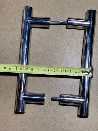 2 manetas puestas cromadas