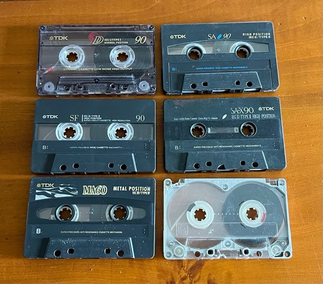 6 TDK TAPE D SF SA SAx MA MA-R normal chrome metal