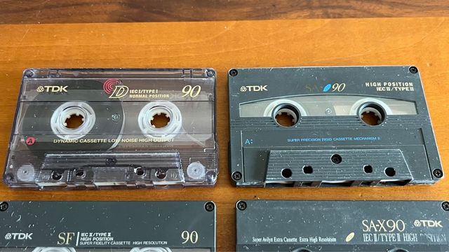 6 TDK TAPE D SF SA SAx MA MA-R normal chrome metal