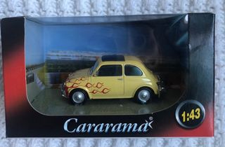 Modellino Fiat 500 gialla Cararama 1/43