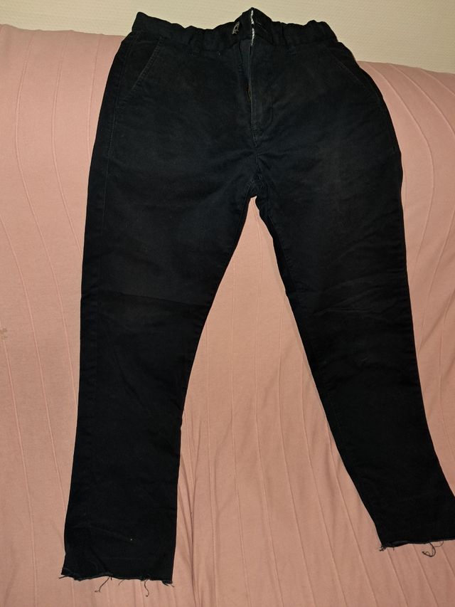 1 pantalon colegio azul tallas 14 /36 y talla 12 