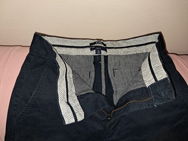 1 pantalon colegio azul tallas 14 /36 y talla 12 