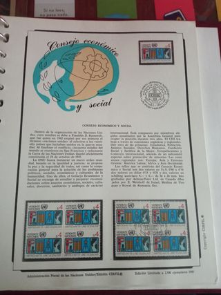 Album sellos naciones unidas
