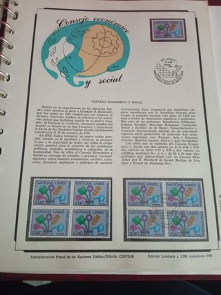Album sellos naciones unidas