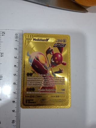 CARTA POKEMON MEDICHAM DORADA