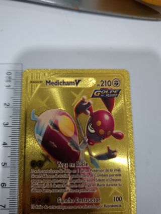CARTA POKEMON MEDICHAM DORADA