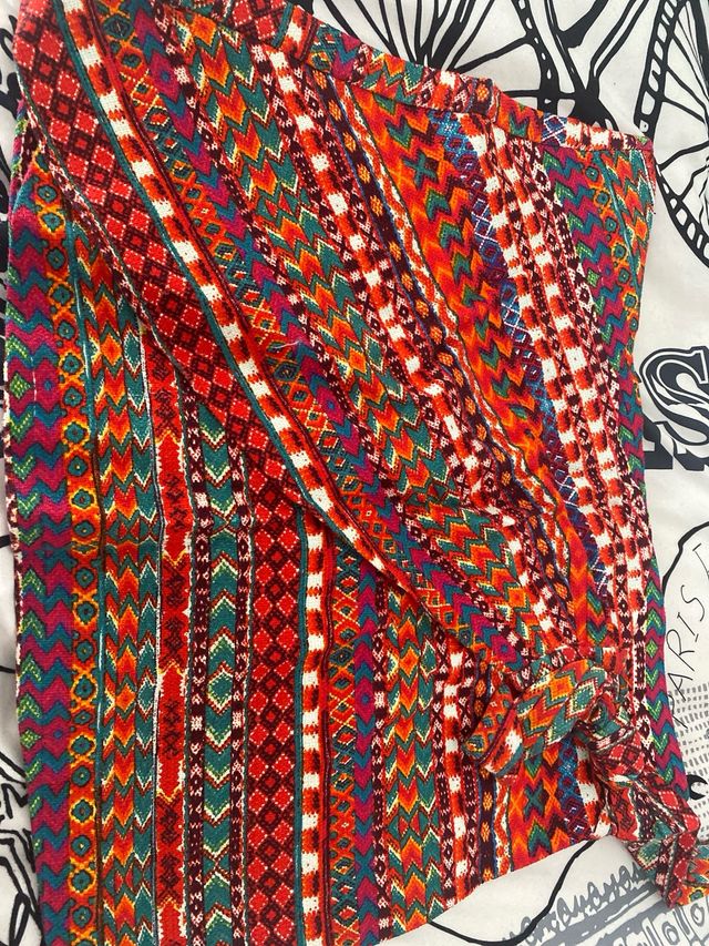 Falda colorines recta