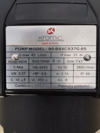Bomba electrica de agua