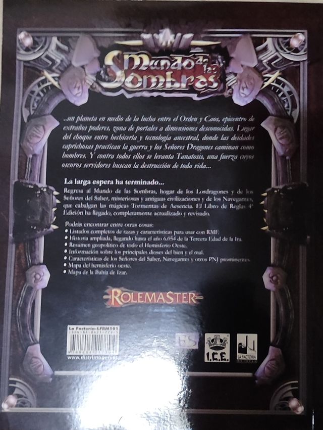 Juego Rol Rolemaster: Mundo de sombras