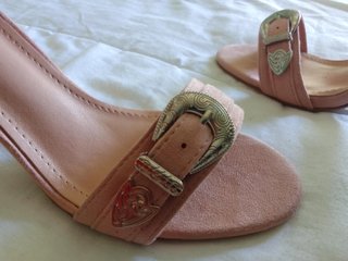 zapato mujer T39 rosa,tacón/hebillas SIN ESTRENAR