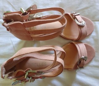 zapato mujer T39 rosa,tacón/hebillas SIN ESTRENAR