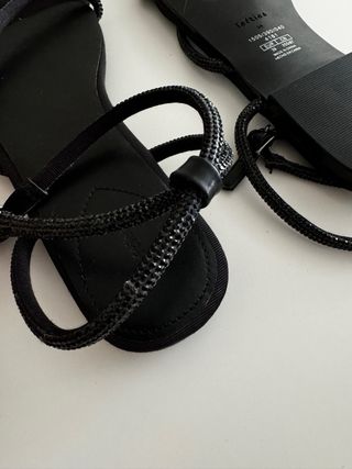 Sandalias strass negras
