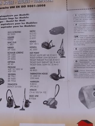 Sacchetti per aspirapolvere