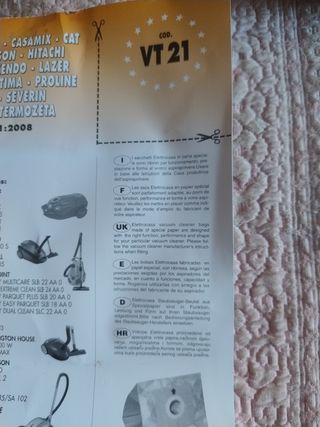 Sacchetti per aspirapolvere