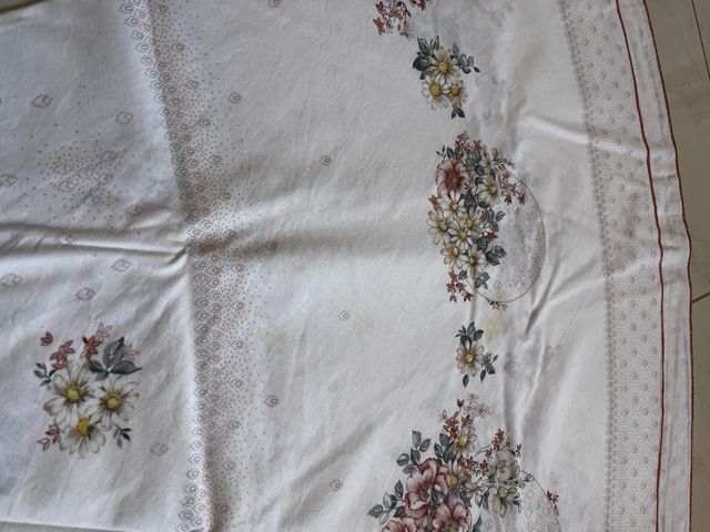 Tovaglia rotonda vintage con motivo floreale