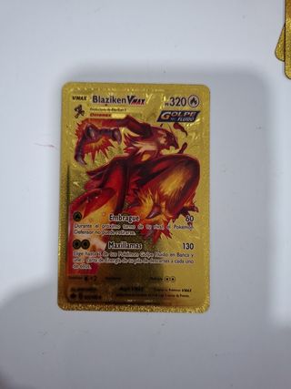 4 CARTAS POKEMON DORADAS