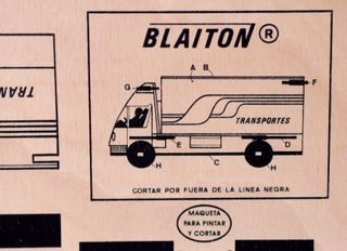 Maqueta para recortar y pintar. Camión Transporte