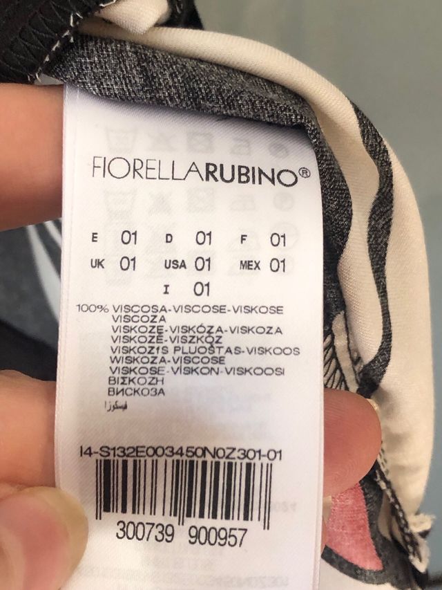 Casacca top viscosa Fiorella Rubino one size over