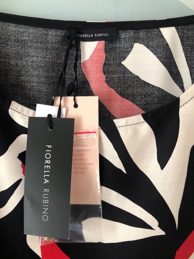 Casacca top viscosa Fiorella Rubino one size over