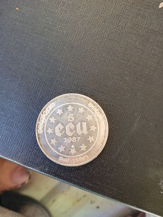 5 Ecu 1987 Argento 
