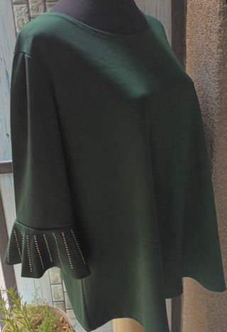 Blusa con Manga de 3/4 fabricada en Italia