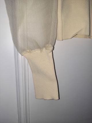 Jersey en punto de seda y organza