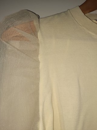 Jersey en punto de seda y organza