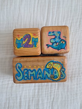Bloques de madera edad bebés artesano