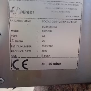 Cocina ind. 6 fuegos gas Rebajada