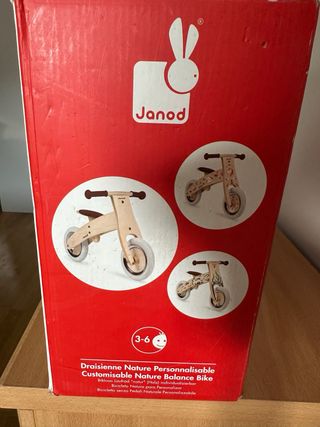 Bicicleta NUEVA! equilibrio de madera Janod