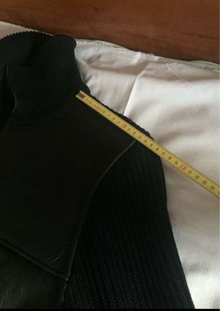 Cazadora cuero/ punto Zara