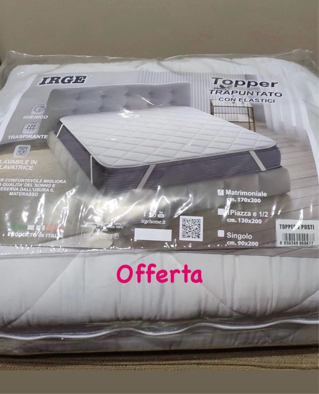 Topper matrimoniale con elastico