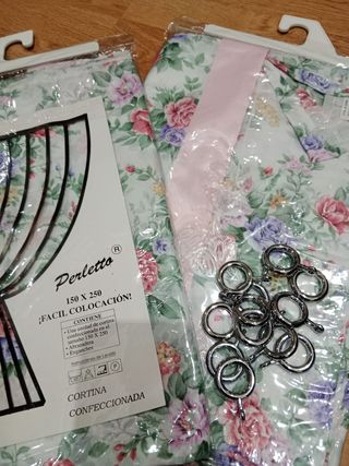 Colcha para cama de 80 con cortinas a juego