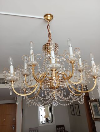 Lampara techo cristal lágrimas/candelabr