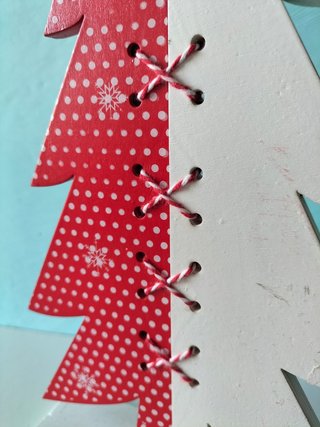 Albero di Natale in legno 14x4x30