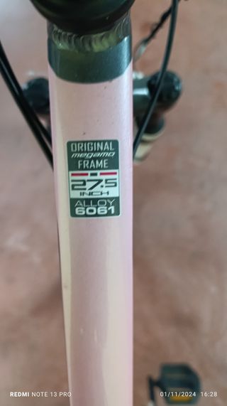 Bici Rosa i gris Megamo Talla XS