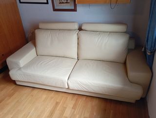 Sofá de piel Blanco 