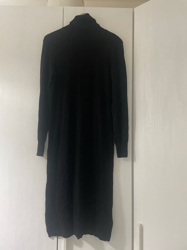 Vestito lungo collo alto in maglina morbido