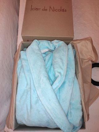 Albornoz de mujer azul turquesa