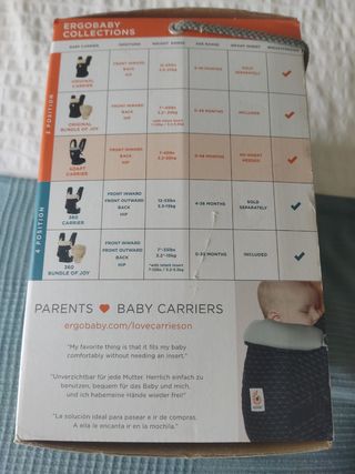 Mochila porteo portabebés