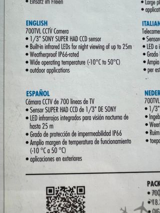 Camara de videovigilancia CCTV Conceptronic 700TVL