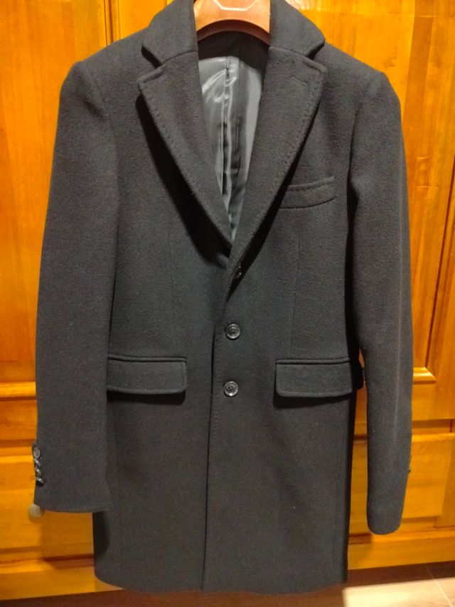 Cappotto nero da uomo, taglia 44