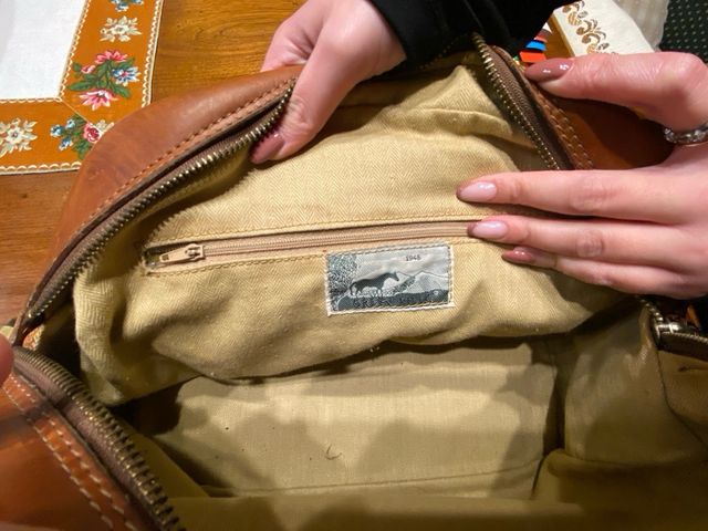 Borsa vintage green hills in pelle