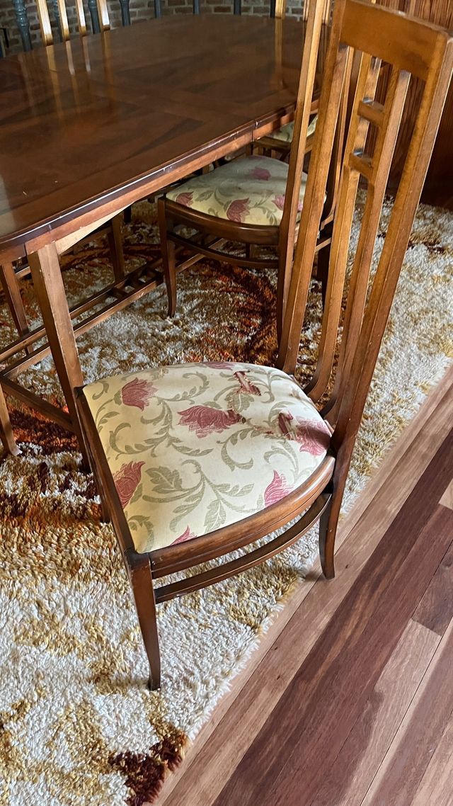 Conjunto mesa y sillas comedor art decó