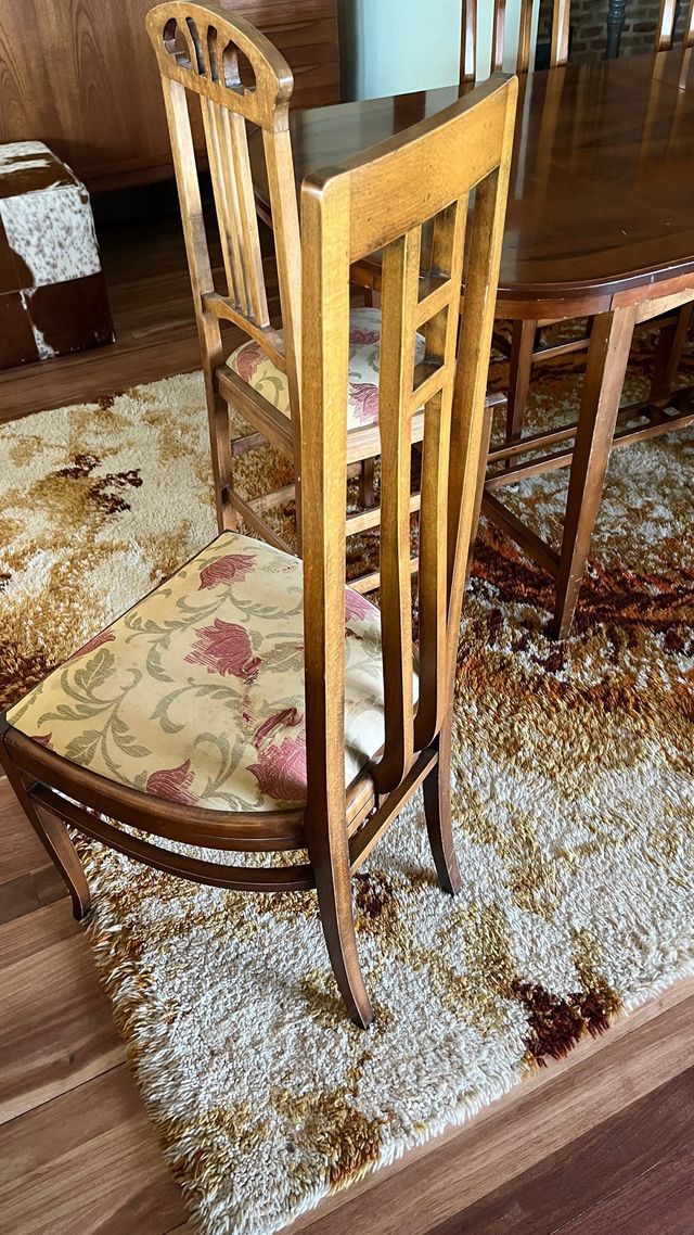 Conjunto mesa y sillas comedor art decó