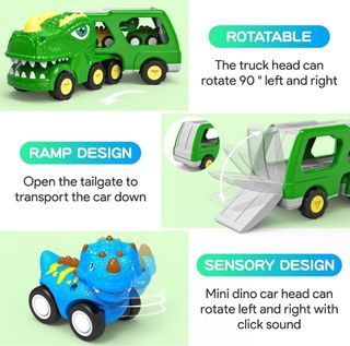 Camión dinosaurio con sonido y luces