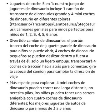 Camión dinosaurio con sonido y luces