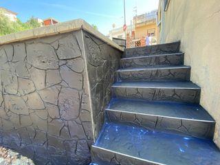 Hormigon impreso, verticales, escaleras